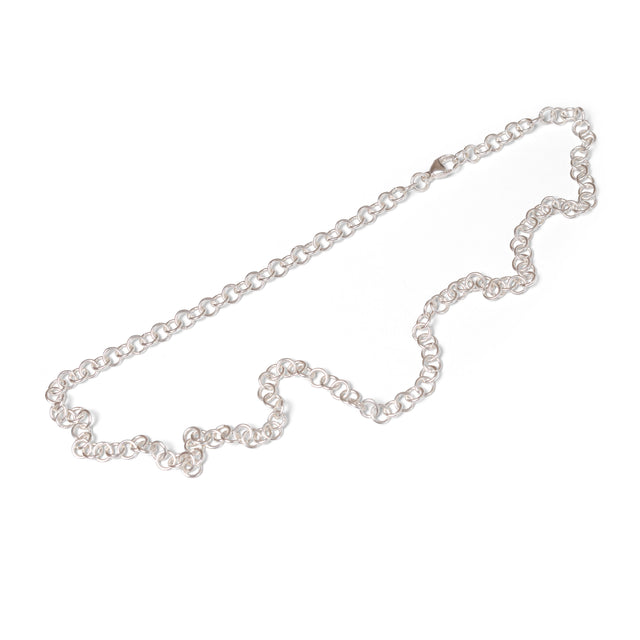 Kette LOOP, Silber 925, Sterlingsilber, Länge 55 cm, Handmade in Germany, Jonathan Radetz Jewellery