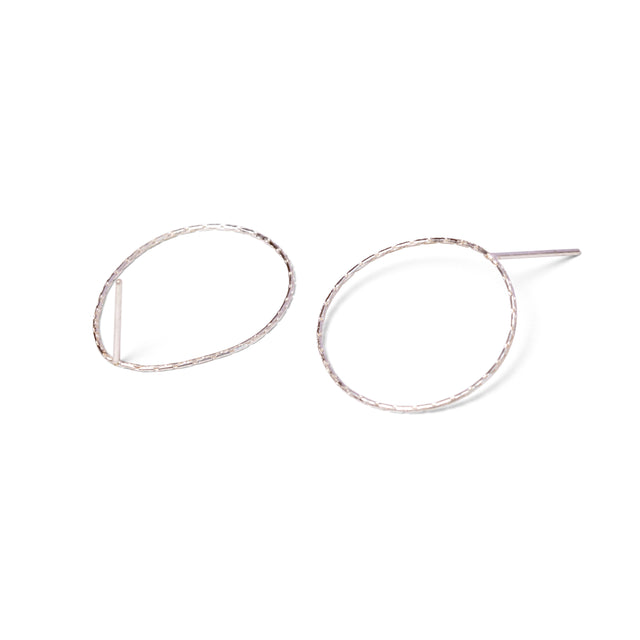 Ohrstecker FLOW, Silber 925, Sterlingsilber, Durchmesser 25 mm, Handmade in Germany, Jonathan Radetz Jewellery