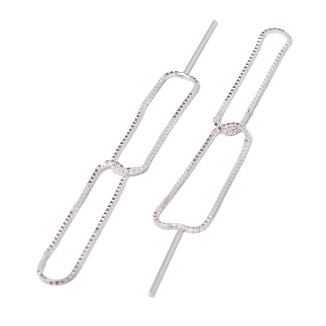 Stecker FINEFINE, Silber 925, Sterlingsilber, Länge 50 mm, Handmade in Germany, Jonathan Radetz Jewellery