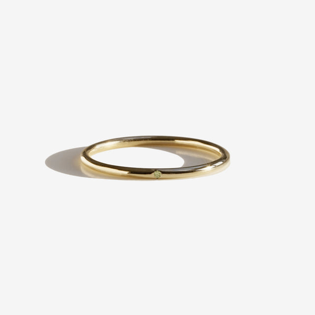 Ring REMEMBER, Gold 585, 14 karat, farbiger Diamant, Größe 48 - 60, Handmade in Germany, JRJ