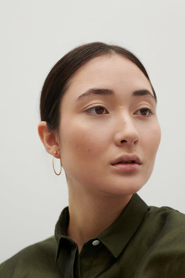 Kreole SPHERE, Gold 585, 14 Karat, Durchmesser 20 - 30 mm, Handmade in Germany, Jonathan Radetz Jewellery