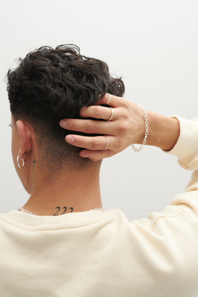 Armband LOOP, Silber 925, Sterlingsilber, Länge 18 - 20 cm, Handmade in Germany, Jonathan Radetz Jewellery