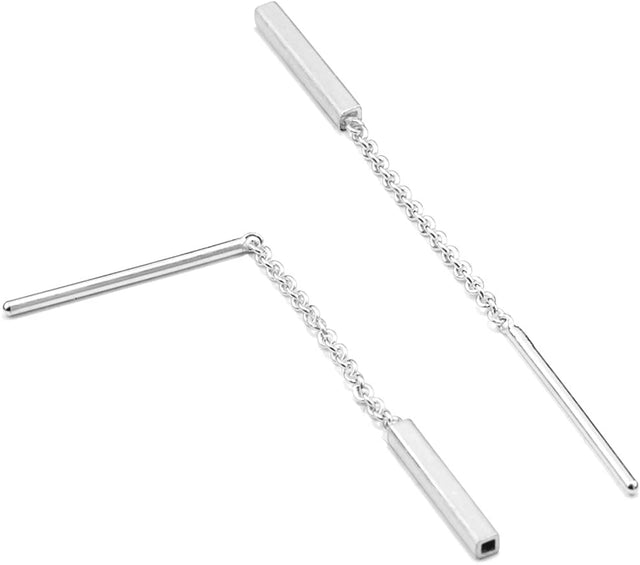 Ohrstecker fineSQUARE, Silber 925, Länge 10-40 mm, Handmade in Germany, Jonathan Radetz Jewellery