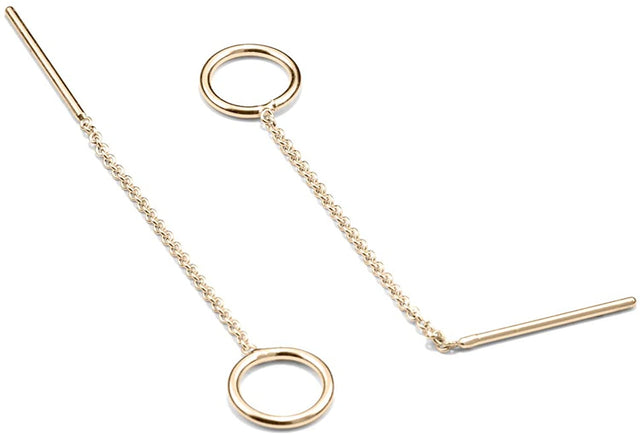 Ohrringe SPHERE & LOOP, Gold 585, Loop 5 & 10, Kugel 4mm, Handmade in Germany, Jonathan Radetz Jewellery