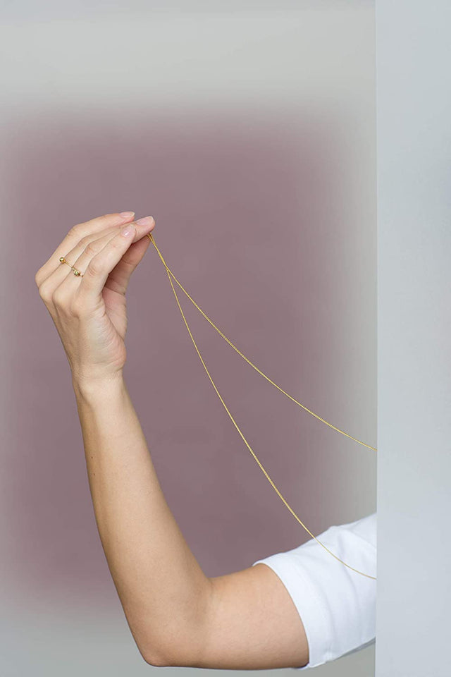 Kette oder Ring Endless, Gold 585, Ringgröße 50-54, Länge 120 cm, Handmade in Germany, Jonathan Radetz Jewellery