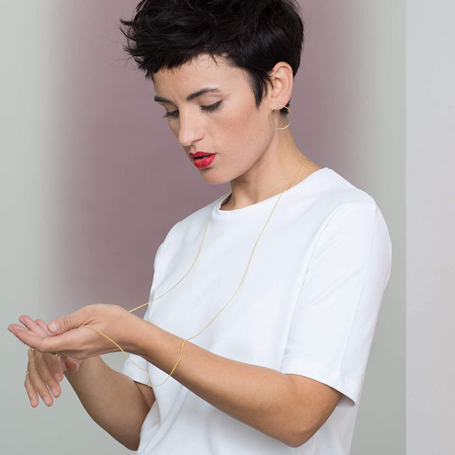 Kette oder Ring Endless, Silber 925, Ringgröße 50 - 54, Länge 120 cm, Handmade in Germany, Jonathan Radetz Jewellery