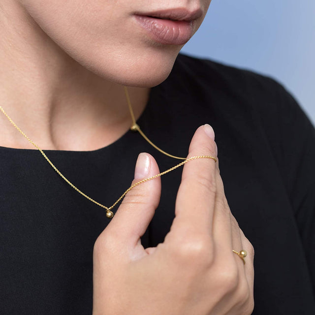Kette oder Armband Sphere, Gold 585, 14 Karat, Länge 18 - 53cm, Handmade in Germany, Jonathan Radetz Jewellery