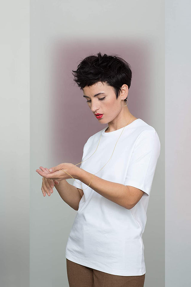 Kette oder Ring Endless, Gold 585, Ringgröße 50-54, Länge 120 cm, Handmade in Germany, Jonathan Radetz Jewellery