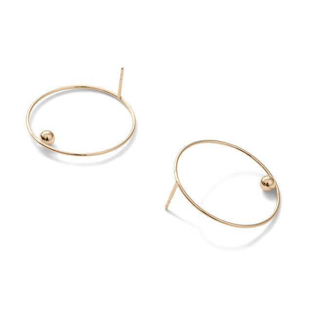 Stecker EFFECT, Silber 925 oder 14 Karat, 585 Gelbgold, D 20 - 30 mm