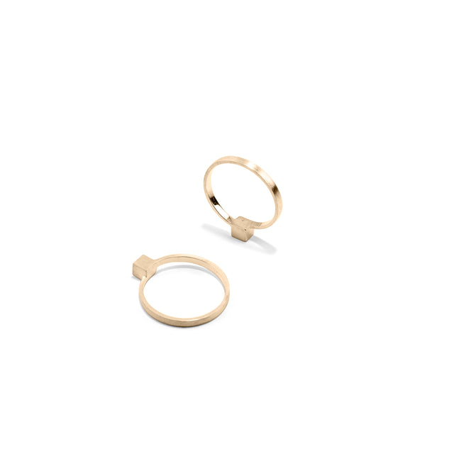 Ring CUBE, Gold 585, Handmade in Germany, Jonathan Radetz Jewellery