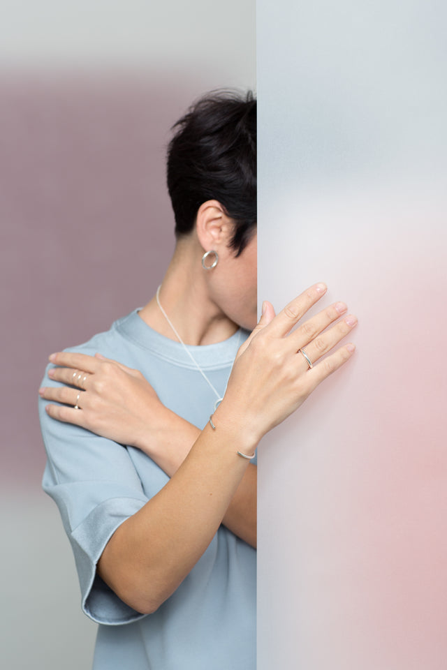 Armreif Profile, Silber 925, one Size, Handmade in Germany, Jonathan Radetz Jewellery