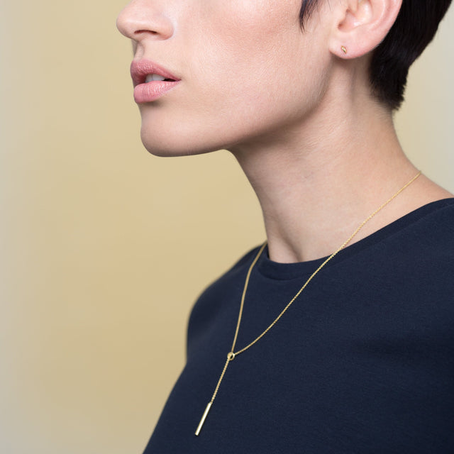 Kette Score, Gold 585, Länge 43 cm, Handmade in Germany, Jonathan Radetz Jewellery