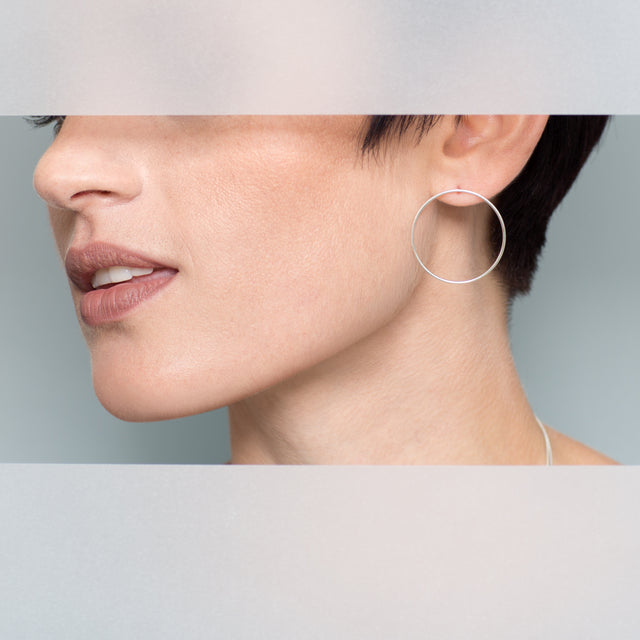 Ohrstecker SPIRAL, Silber 925, D 10-30 mm, Handmade in Germany, Jonathan Radetz Jewellery