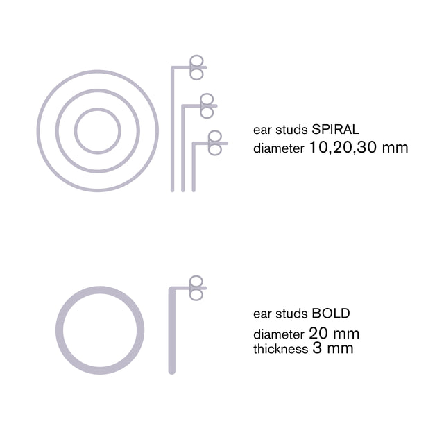 Ohrstecker BOLD, Gold 585 oder Silber 925, D 23 mm, Handmade in Germany, Jonathan Radetz Jewellery