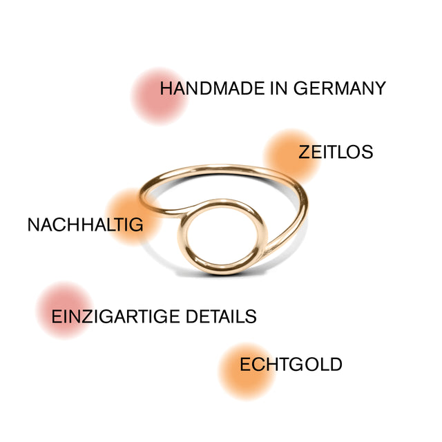Ring SPIRAL, Gold 585, Handmade in Germany, Jonathan Radetz Jewellery