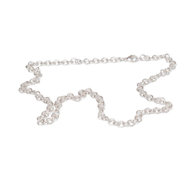Kette LOOP, Silber 925, Sterlingsilber, Länge 55 cm, Handmade in Germany, Jonathan Radetz Jewellery