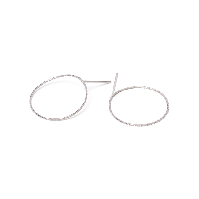 Ohrstecker FLOW, Silber 925, Sterlingsilber, Durchmesser 25 mm, Handmade in Germany, Jonathan Radetz Jewellery