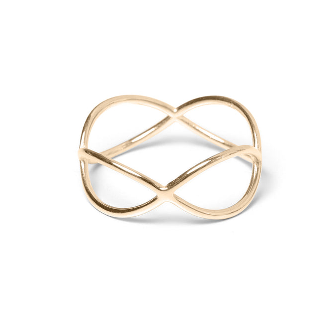 Ring TIMESTWO, Gold 585, 14 Karat, Größe 50 - 56, Handmade in Germany, Jonathan Radetz Jewellery