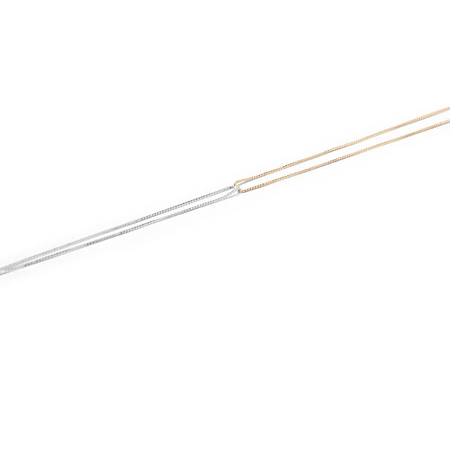 Armband FINEFINE, zweifarbig in Gold 585, 14 Karat und 925 Sterling Silber, Länge 16 - 18 cm, Handmade in Germany, Jonathan Radetz Jewellery