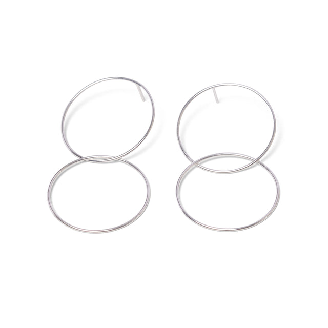 Ohrstecker SPIRAL TWO, Silber 925, Sterlingsilber, Durchmesser 10 - 30 mm, Handmade in Germany, Jonathan Radetz Jewellery