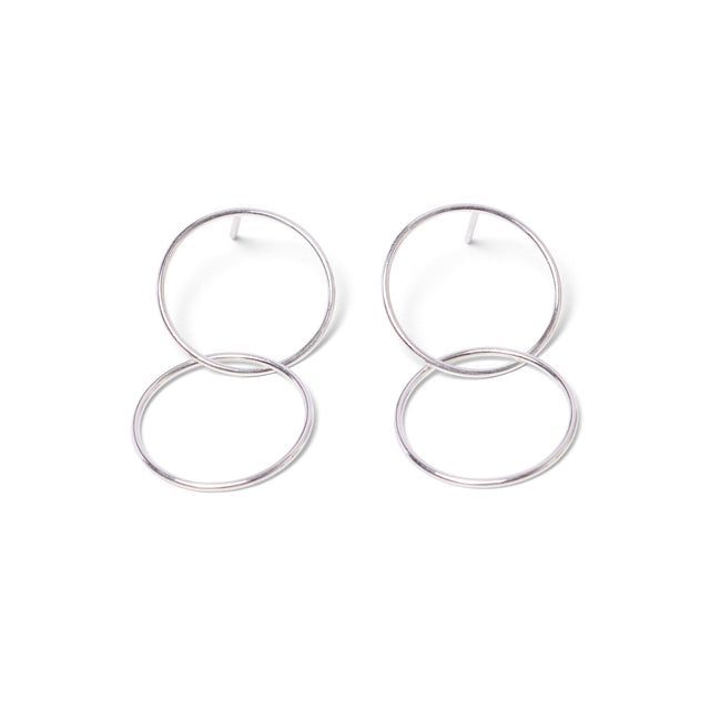 Ohrstecker SPIRAL TWO, Silber 925, Sterlingsilber, Durchmesser 10 - 30 mm, Handmade in Germany, Jonathan Radetz Jewellery