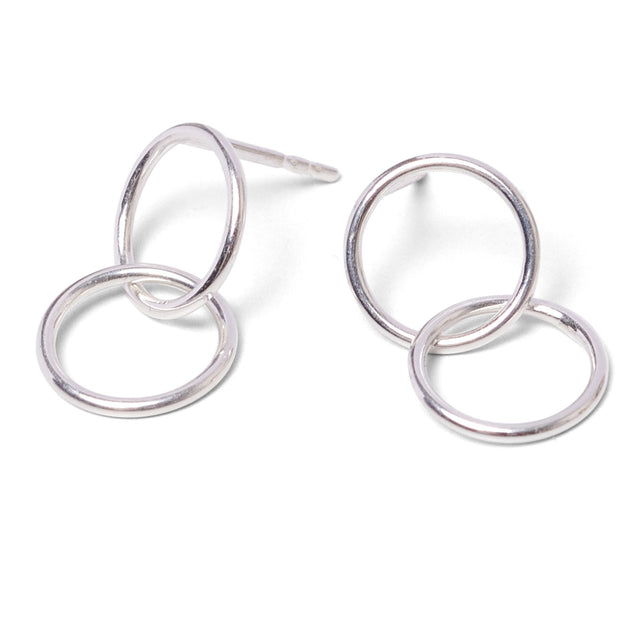 Ohrstecker SPIRAL TWO, Silber 925, Sterlingsilber, Durchmesser 10 - 30 mm, Handmade in Germany, Jonathan Radetz Jewellery