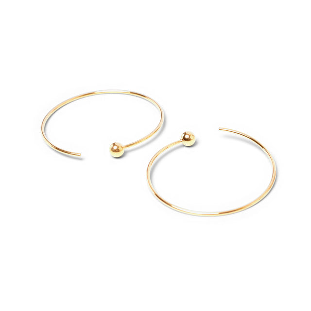 Kreole SPHERE, Gold 585, 14 Karat, Durchmesser 20 - 30 mm, Handmade in Germany, Jonathan Radetz Jewellery