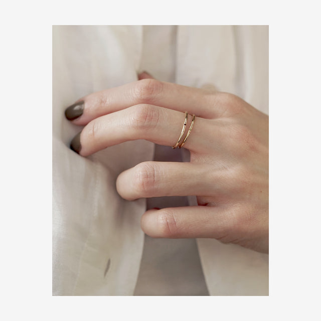 Ring REMEMBER, Gold 585, 14 karat, farbiger Diamant, Größe 48 - 60, Handmade in Germany, JRJ
