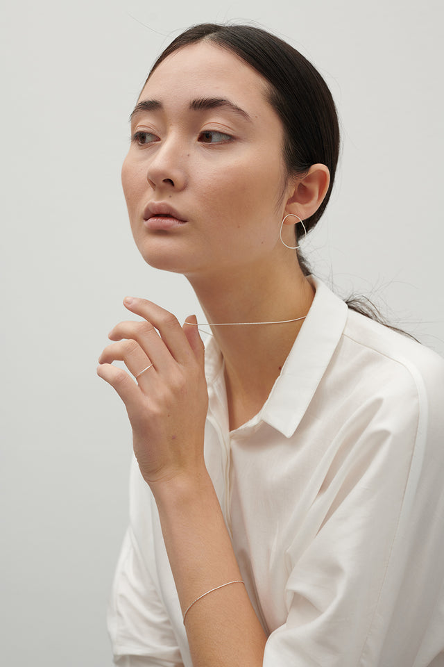 Kette FLOW, Silber 925, Sterlingsilber, Länge 45 cm, Handmade in Germany, Jonathan Radetz Jewellery