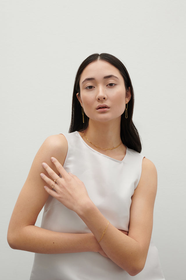 Kette FINEFINE, Gold 585, 14 Karat, Länge 43 cm, Handmade in Germany, Jonathan Radetz Jewellery