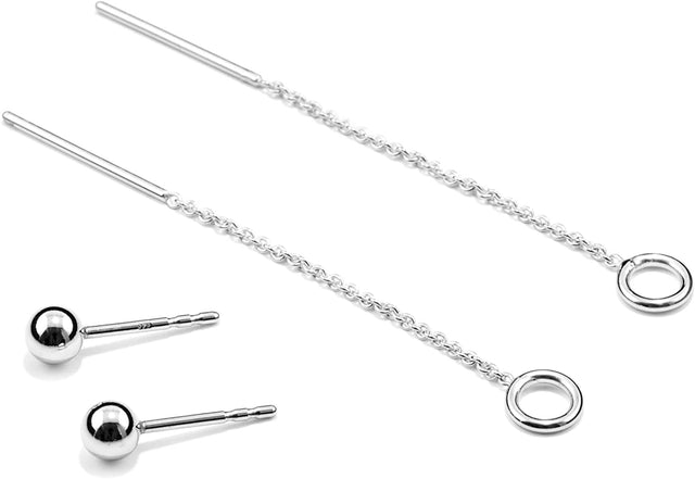 Ohrringe SPHERE & LOOP, Silber 925, Loop 5 & 10, Kugel 4mm, Handmade in Germany, Jonathan Radetz Jewellery